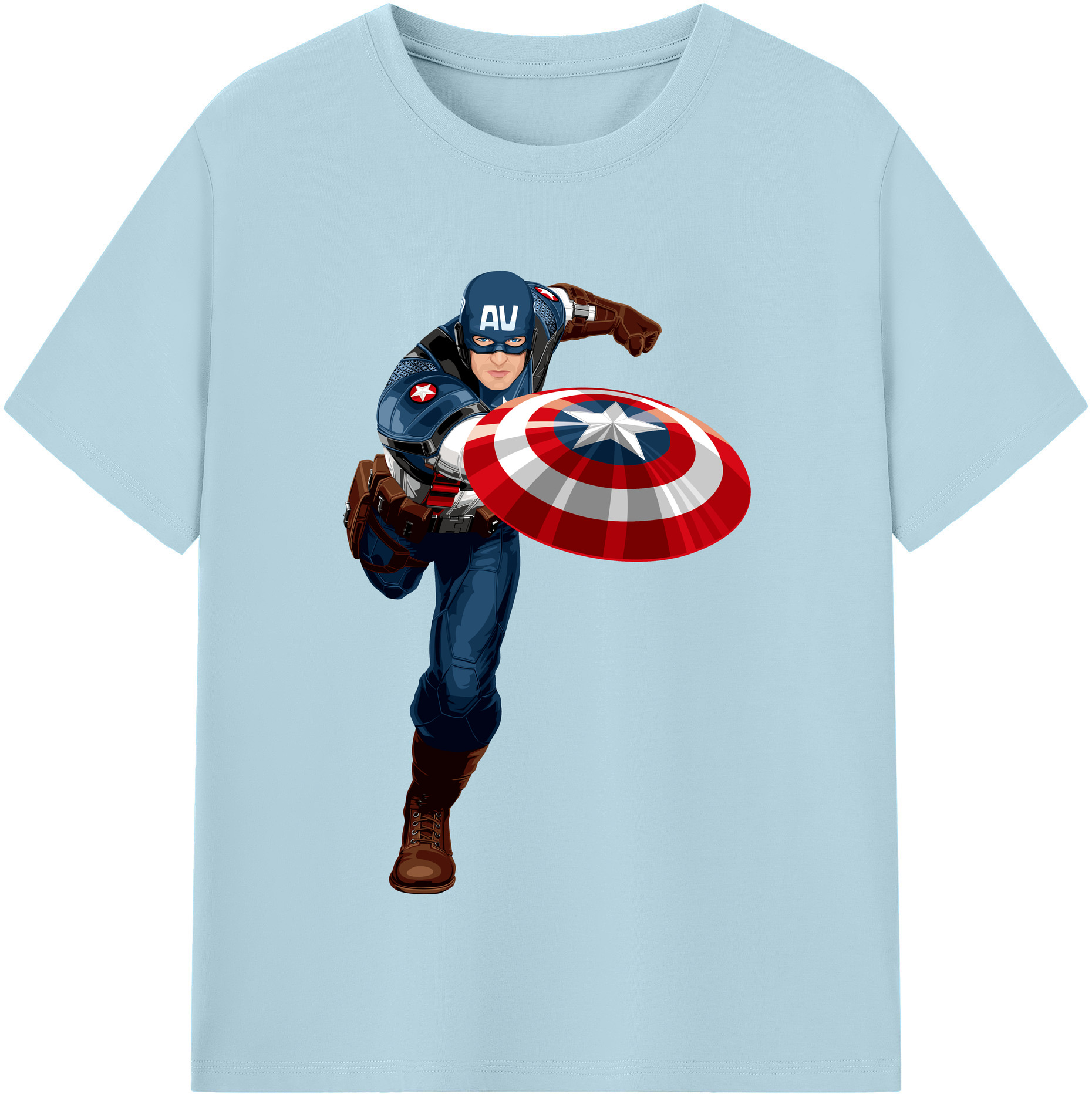 （画像用） アベンジャーズ The Avengers 綿100％半袖Tシャツ（フロントプリント）